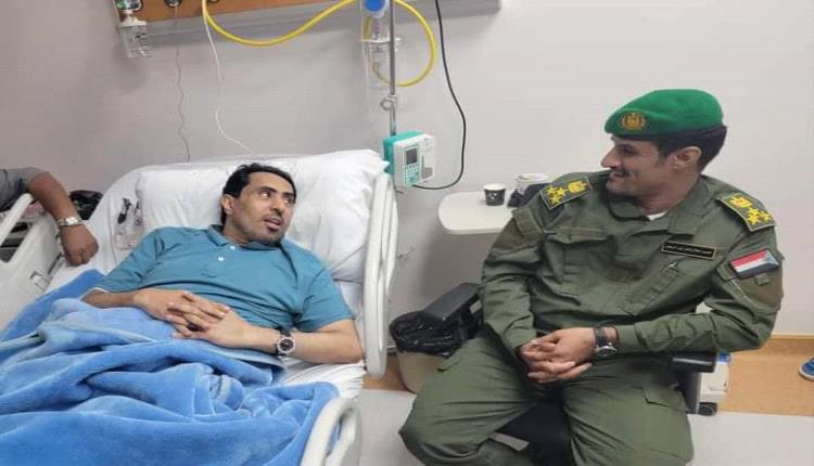 العميد جلال الربيعي أركان عام الأحزمة الأمنية الجنوبية يقوم بزيارة الوزير البكري