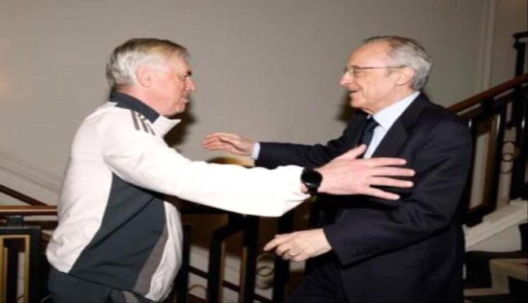 بيريز يزور لاعبي ريال مدريد قبل مواجهة ارسنال في لندن