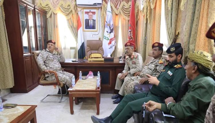 قائد المنطقة العسكرية الثانية يزور قيادة المنطقة العسكرية الأولى بسيئون