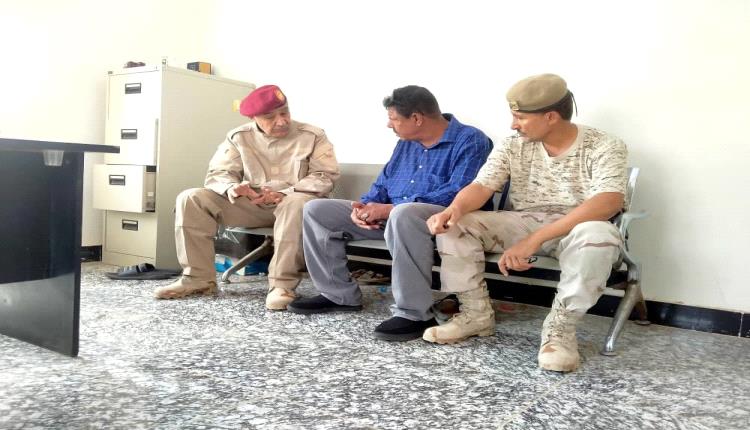 رئيس تنفيذية إنتقالي خنفر يلتقي بقائد اللواء الرابع دعم واسناد حبيل برق