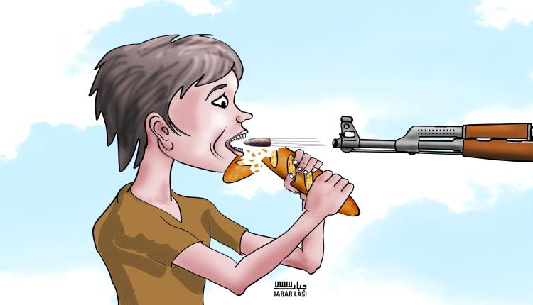 الحدث بالكاريكاتير:معاناة أهل غزة