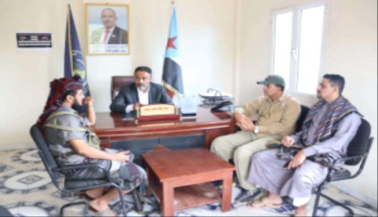 الحييد يبحث مع قائد الحزام الأمني بزنجبار تعزيز الأمن واستقرار المديرية