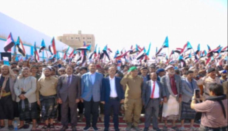 مهرجان جماهيري حاشد في عتق للاحتفاء بانتصارات القوات الجنوبية والمطالبة بإعلان دولة الجنوب