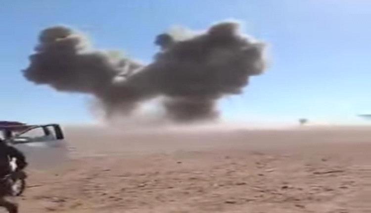 الطيران السعودي ينفذ غارة قرب مواقع النخبة الحضرمية في معسكر نحب بغيل بن يمين