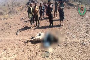 قوات حزام لحج تعثر على جثة قائد حضيرة في درع الوطن بالمسيمير