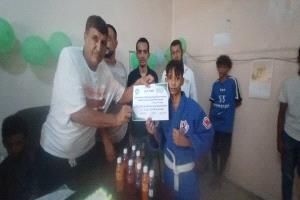 نادي الشروق والانطلاق يكرمون الابطال المشاركين في بطولة الجودو الثانية بمديرية يافع بني بكر