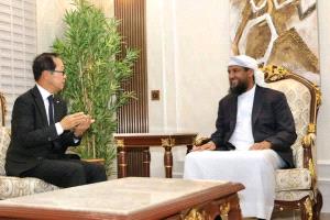 المحرّمي يبحث مع السفير الياباني سبل تعزيز العلاقات الثنائية في مختلف المجالات