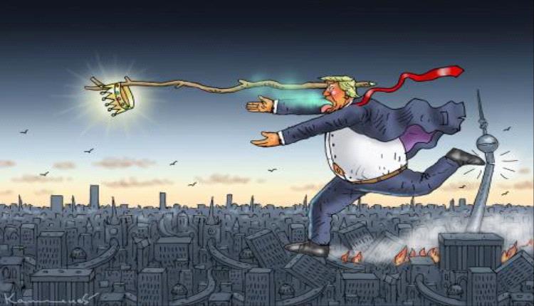 الحدث بالكاريكاتير:الاحتجاجات في كاليفورنيا
