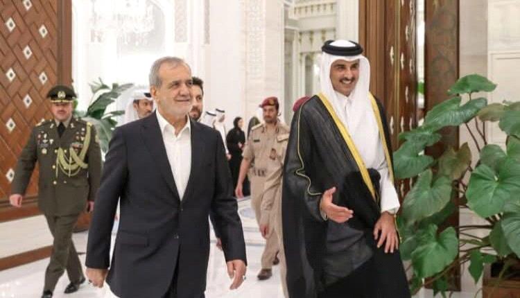 الرئيس الإيراني يأسف لأمير قطر على هجوم العديد