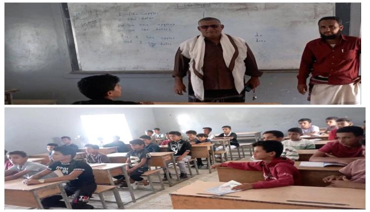 مدير مكتب التربية يافع رصد يتفقد الدورة العلمية بمدرسة يسلم حسين رخمة ويشيد بالقائمين عليها