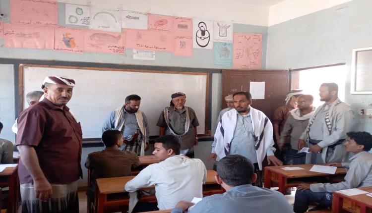 تدشين اختبارات إنهاء الثانوية العامة للعام الدراسي  2024 2025 بثانوية هدى والفقيد ابن عديو مديرية حبان