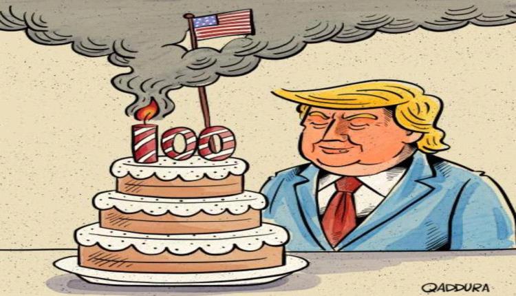 الحدث بالكاريكاتير:100يوم على توليه مقاليد الرئاسة