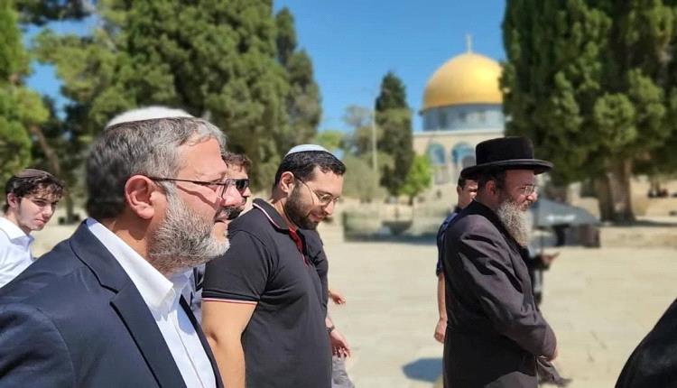 بن.غفير يقتحم المسجد الأقصى  بالقدس