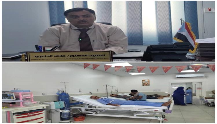 الدكتور الداعري يدعو رجال الخير إلى المساهمه الفاعلة والإيجابية  في بناء مركز زراعة الكلي والكبد بعدن