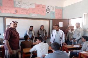تدشين اختبارات إنهاء الثانوية العامة للعام الدراسي  2024 2025 بثانوية هدى والفقيد ابن عديو مديرية حبان