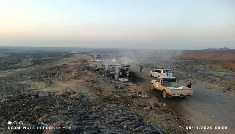 مأساة العرقوب: احتراق باص يقل عشرات الركاب القادمين من السعودية ومصرع عدد كبير في أبين