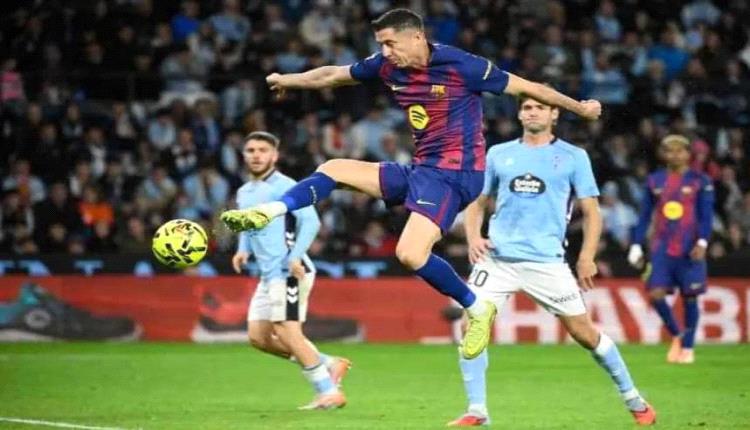 برشلونة يكتسح سيلتا فيغو بفضل هاتريك ليفاندوفسكي في الدوري الإسباني