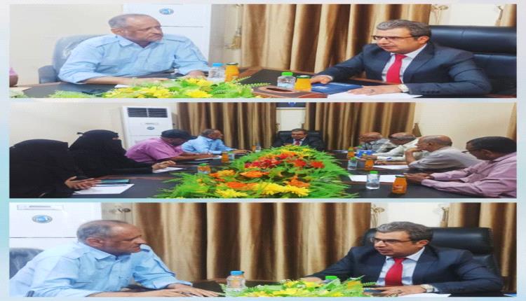 اجتماع يضم رئيس هيئة المواصفات والمقاييس ومدير عام أمن المنطقة الحرة بعدن لمناقشة التنسيق المشترك