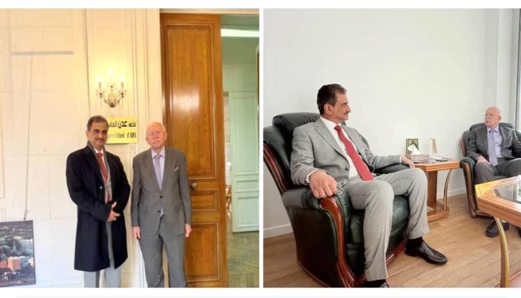 لملس يناقش مع السفير رياض ياسين تعزيز حضور العاصمة عدن في الفعاليات الثقافية والاقتصادية بفرنسا