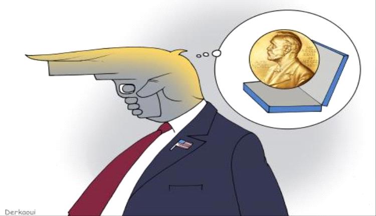 الحدث بالكاريكاتير:الحلم بجائزة نوبل للسلام