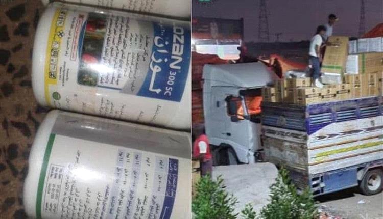 إحباط محاولة تهريب مبيدات منتهية الصلاحية إلى مأرب.. وضبط 400 كرتون في أبين