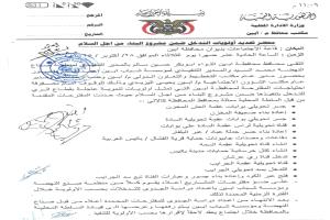 محافظ أبين يوجه بتنفيذ تدخلات عاجلة في قطاع الري ضمن مشروع 