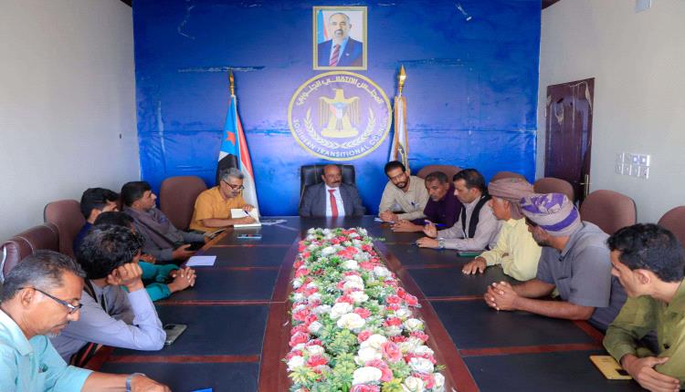 رئيس تنفيذية انتقالي شبوة يلتقي بالهيئة التنفيذية لمديرية الطلح