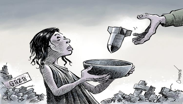 الحدث بالكاريكاتير:غزة جرح نازف