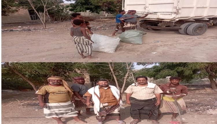 صندوق النظافة بأحور ينفذ حملة لإزالة المخلفات من حرم مجمع الزهراء