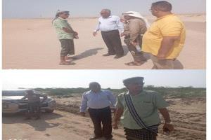 مدير عام مديرية أحور يستقبل وفد صندوق صيانة الطرق والجسور لتفقد أضرار السيول