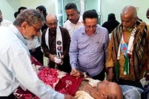 الحالمي يطمئن على صحة المناضل نجيب حمدون في لحج