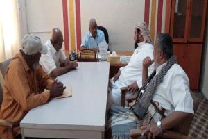 مدير مكتب الأوقاف والإرشاد بخنفر يقوم بنزول إلى مسجد معهد د. أمين ناشر ومصلى العيد في المثلث بجعار لتجهيزهما