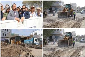 وزير الأشغال والطرق  ومحافظ أبين يدشّنان إعادة سفلتة طريق جعار – باتيس الحيوي، والمحافظ يزور سد حسان ومصنعَي الأسمنت في باتيس.