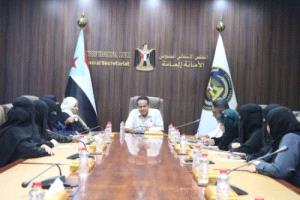 الحالمي يبحث برامج هيئة المرأة والطفل بالانتقالي