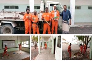 صندوق النظافة بالمحفد ينفذ حملة تنظيف لعدد من مدارس المديرية استعدادًا للعام الدراسي الجديد