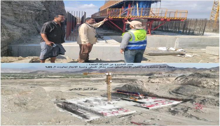 مدير المشروع عن الشركة المنفذة :

وتيرة العمل بمشروع سد حسان الإستراتيجي تسير بشكل طبيعي ونسبة الإنجاز تجاوزت الـ 85%