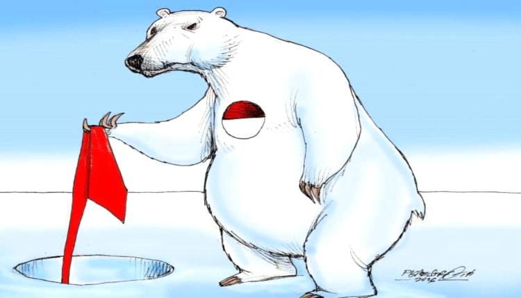 الدب الروسي والصيد في مياه القطب المتجمد