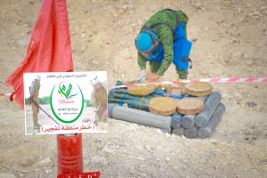 مشروع «مسام» يتلف 1885 لغماً ومخلفات حربية في المكلا