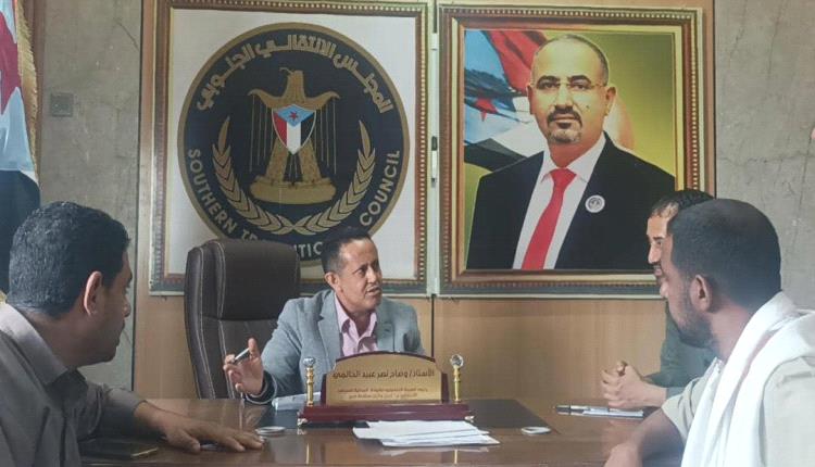 رئيس تنفيذية انتقالي لحج يبحث مع وكيل المحافظة لشؤون الأمن والدفاع تأمين المليونية