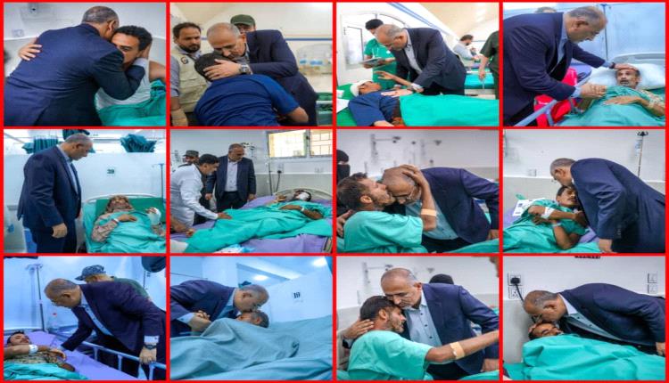 الرئيس القائد عيدروس الزُبيدي يطمئن على أحوال جرحى عملية “المستقبل الواعد” بمستشفى عبود العسكري
