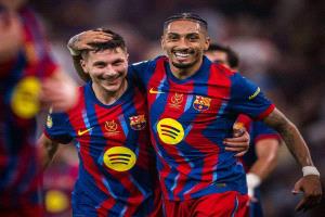 برشلونة يقسو على أتلتيك بلباو بخماسية ويتأهل لنهائي السوبر الإسباني