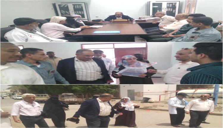 رئيس هيئة مستشفى الرازي بأبين يستقبل فريق وزارة الصحة لمعاينة وتأهيل مركز الغسيل الكلوي