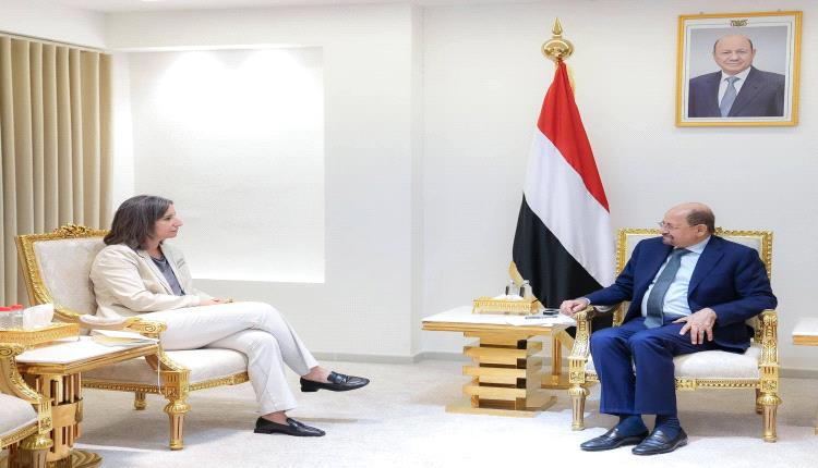 رئيس الوزراء يستقبل في عدن مديرة مكتب مجموعة البنك الدولي