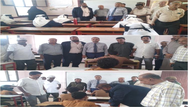 الوكيلان الجنيدي والسعدي يدشنان الامتحانات النهائية للشهادة الثانوية العامة بمحافظة أبين