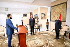 محافظو محافظات لحج وابين والضالع يؤدون اليمين الدستورية امام رئيس مجلس القيادة الرئاسي