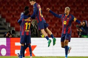 برشلونة يسحق نيوكاسل 7-2 ويتأهل إلى ربع نهائي دوري أبطال أوروبا
