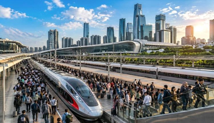 الصين تسجّل رقمًا قياسيًا في حركة القطارات: 24.8 مليون مسافر في يوم واحد