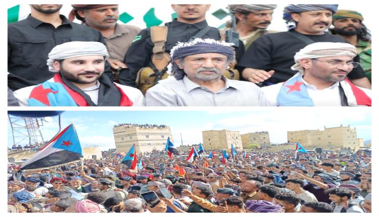 سلاطين يافع يتوشحون أعلام الجنوب في مهرجان التراث اليافعي